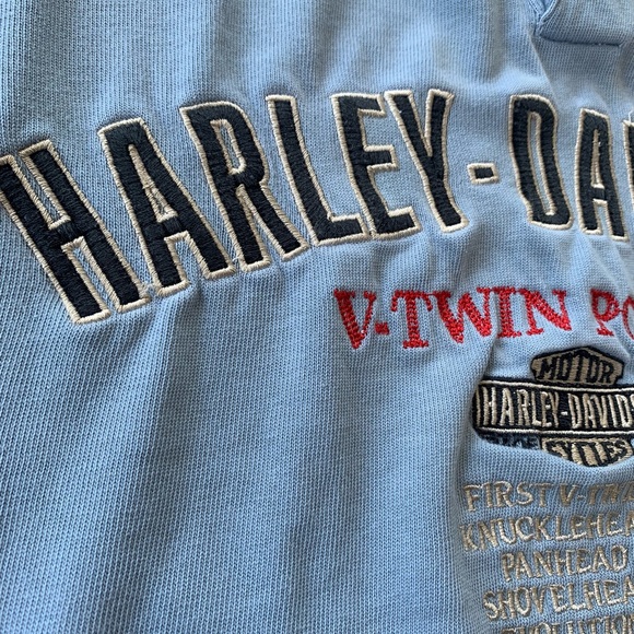 Vintage 99s Harley Davidson Embroidered Long sleeves shirt Size XL V-Twin Power - Picture 3 of 9